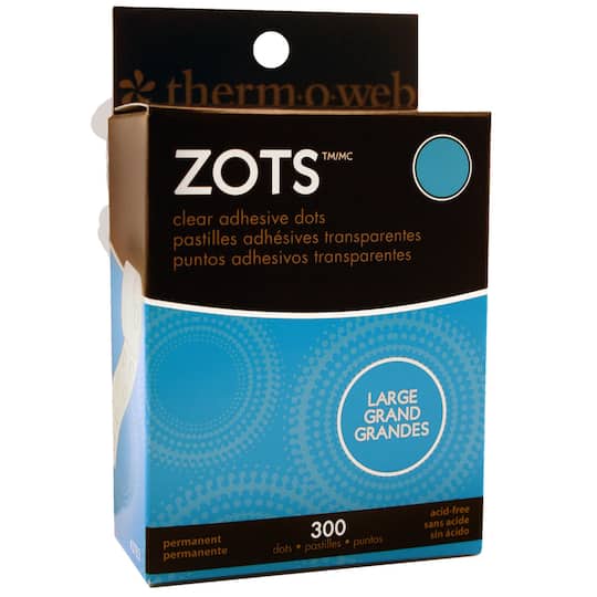 12 Packs: 300 ct. (3600 total) Therm O Web Zots™ Clear Adhesive Dots
